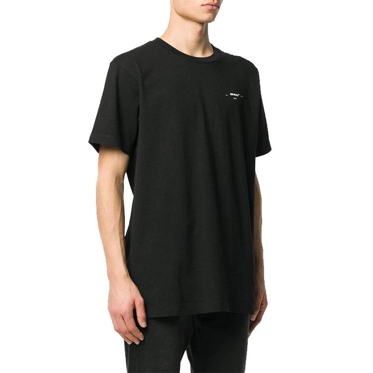 Off-White Small Logo Round Neck Short Sleeve Black OMAA027R201850171001