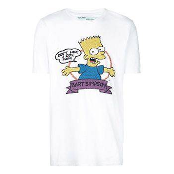 Off-White SS19 Bart Embroidery Back Arrows Short Sleeve OMAA027S191850040188