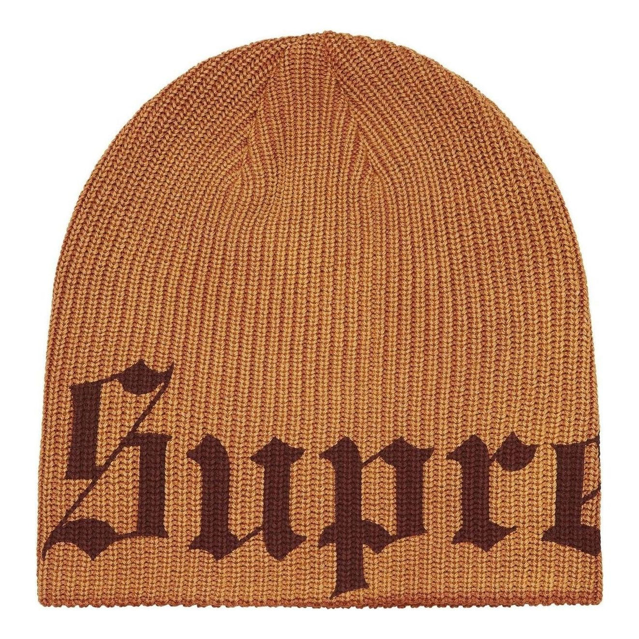 Supreme Old English Printed Beanie 'Tan' SS25BN13-TAN