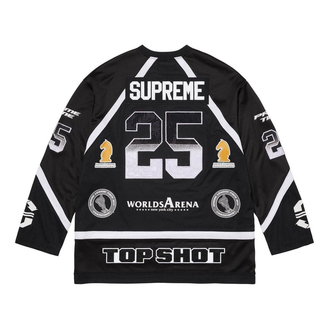 Supreme Rhinestone Hockey Jersey 'Black' SS25KN29-BLACK
