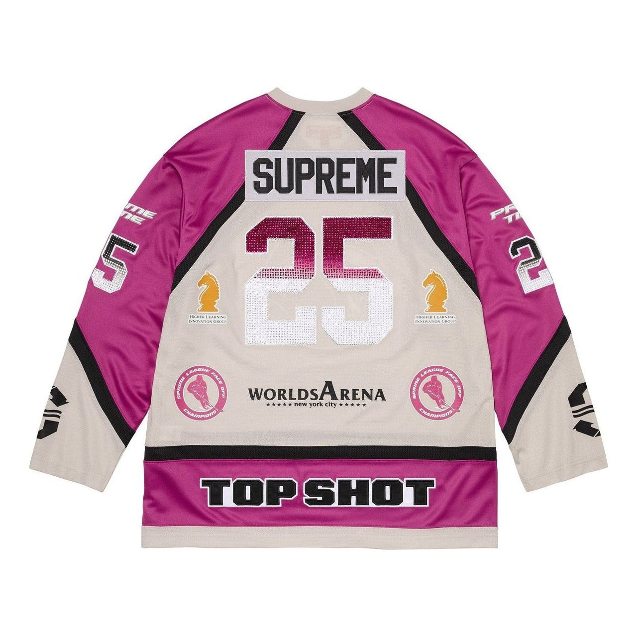 Supreme Rhinestone Hockey Jersey 'Light Grey' SS25KN29-LIGHT-GREY