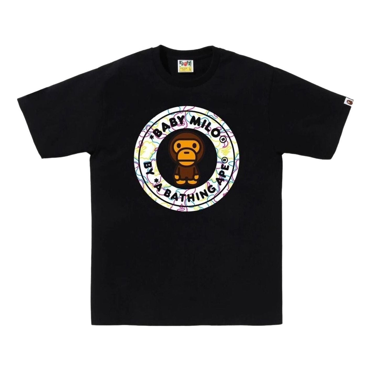 A Bathing Ape Neon Camo Milo Busy Works T-Shirt 'Black' 2L30-110-009-BLK
