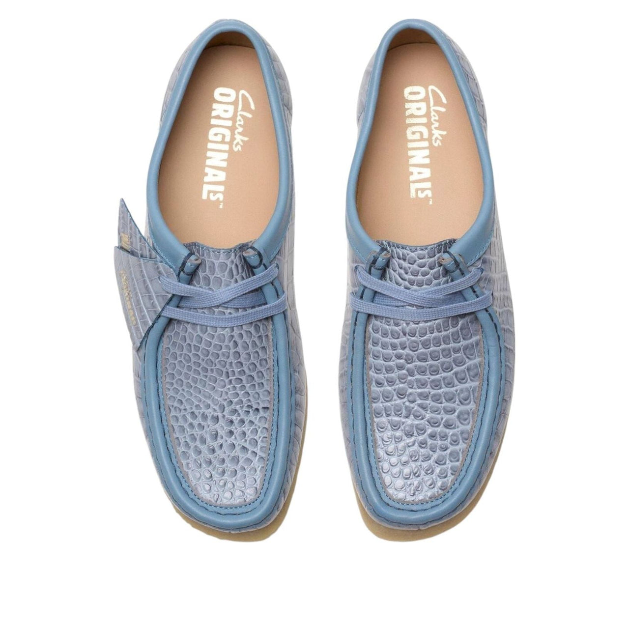 (WMNS) Clarks Wallabee Croc 'Powder Blue' 26180681