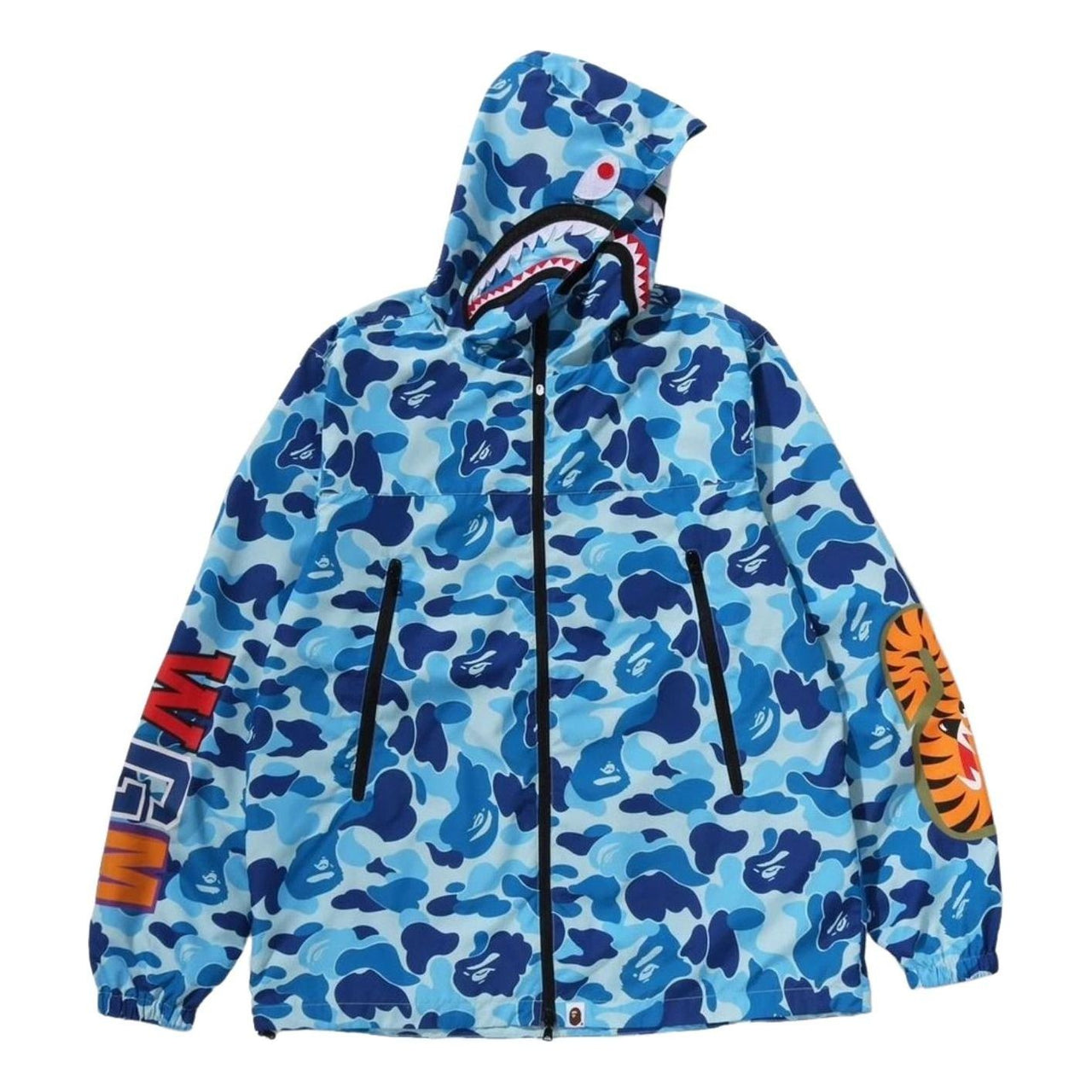 A Bathing Ape Camo Shark Hoodie Jacket 'Blue' 1M30-140-014-BLU