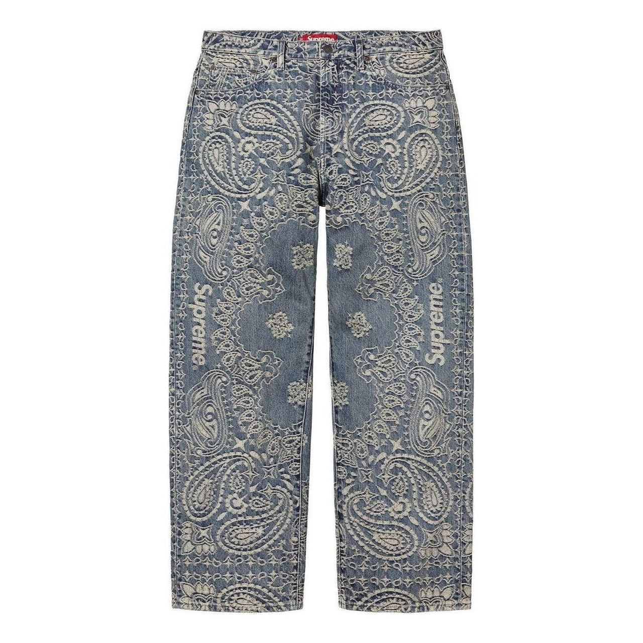 Supreme Bandana Jacquard Baggy Jean 'Blue' SS25P12-BLUE