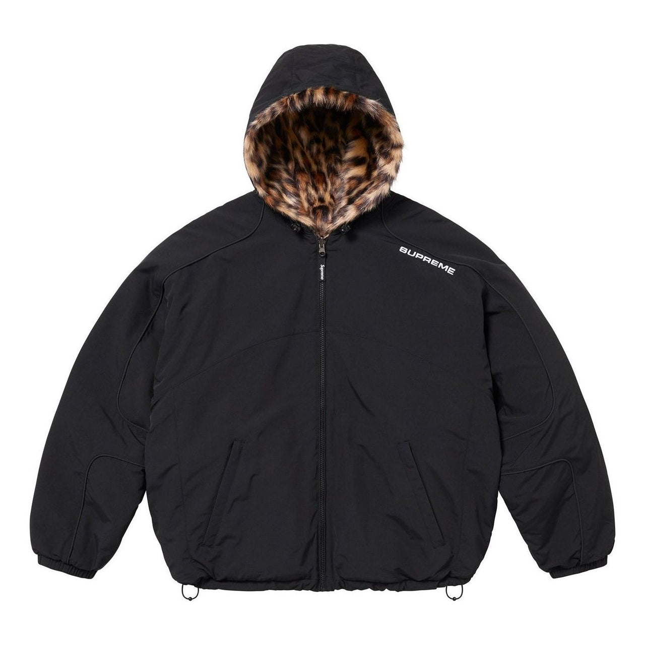 Supreme Faux Fur Reversible Hooded Track Jacket 'Black' SS25J67-BLACK