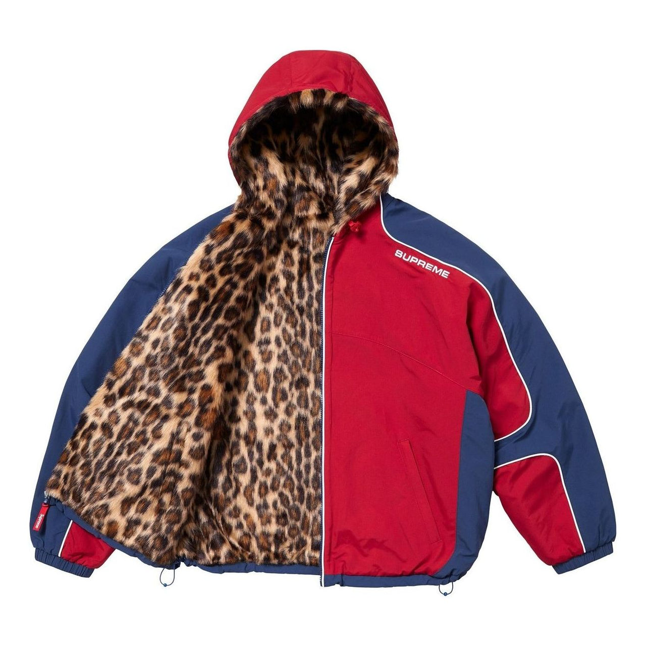Supreme Faux Fur Reversible Hooded Track Jacket 'Red' SS25J67-RED