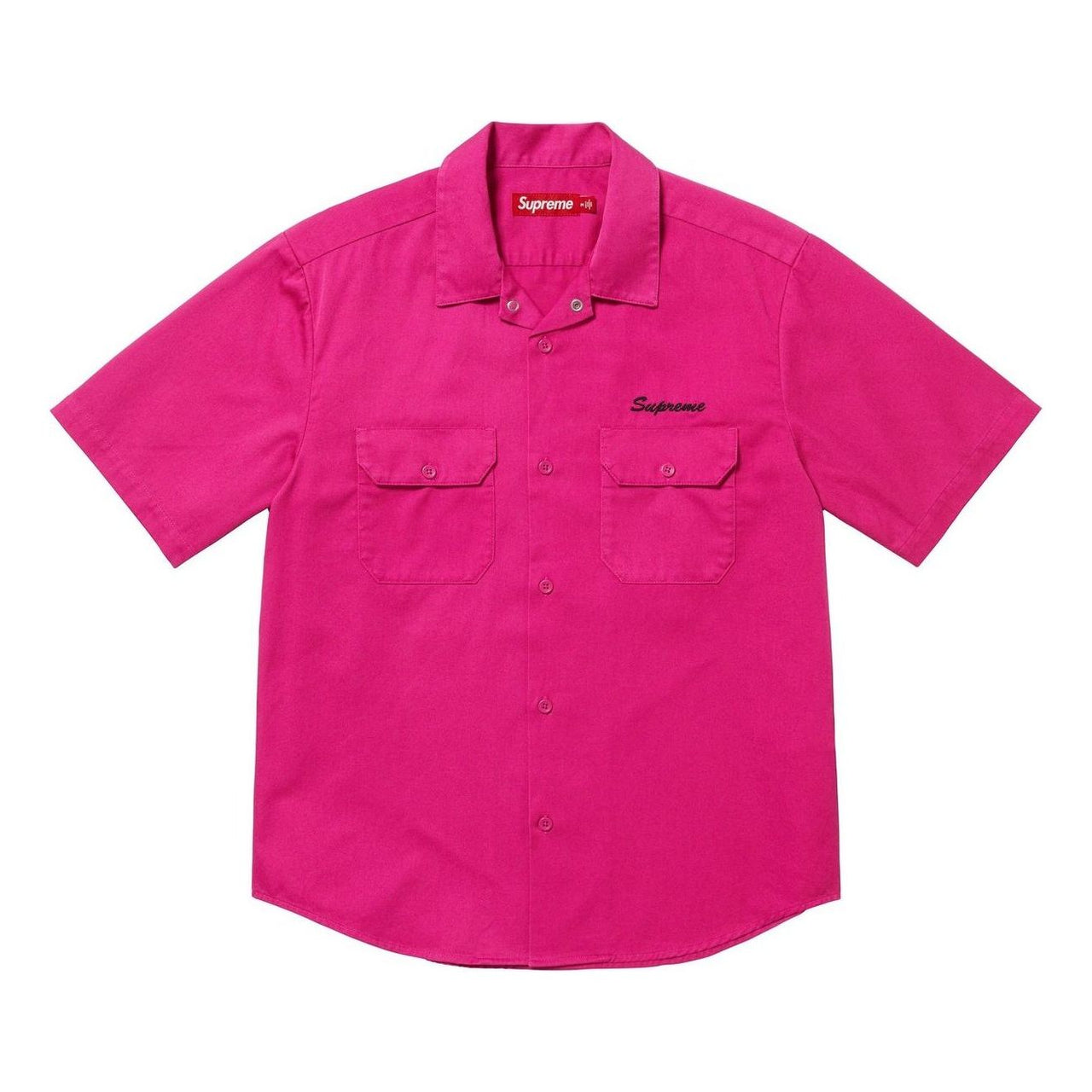Supreme Rhinestone Pin Up Short-Sleeve Work Shirt 'Fuchsia' SS25S35-FUCHSIA