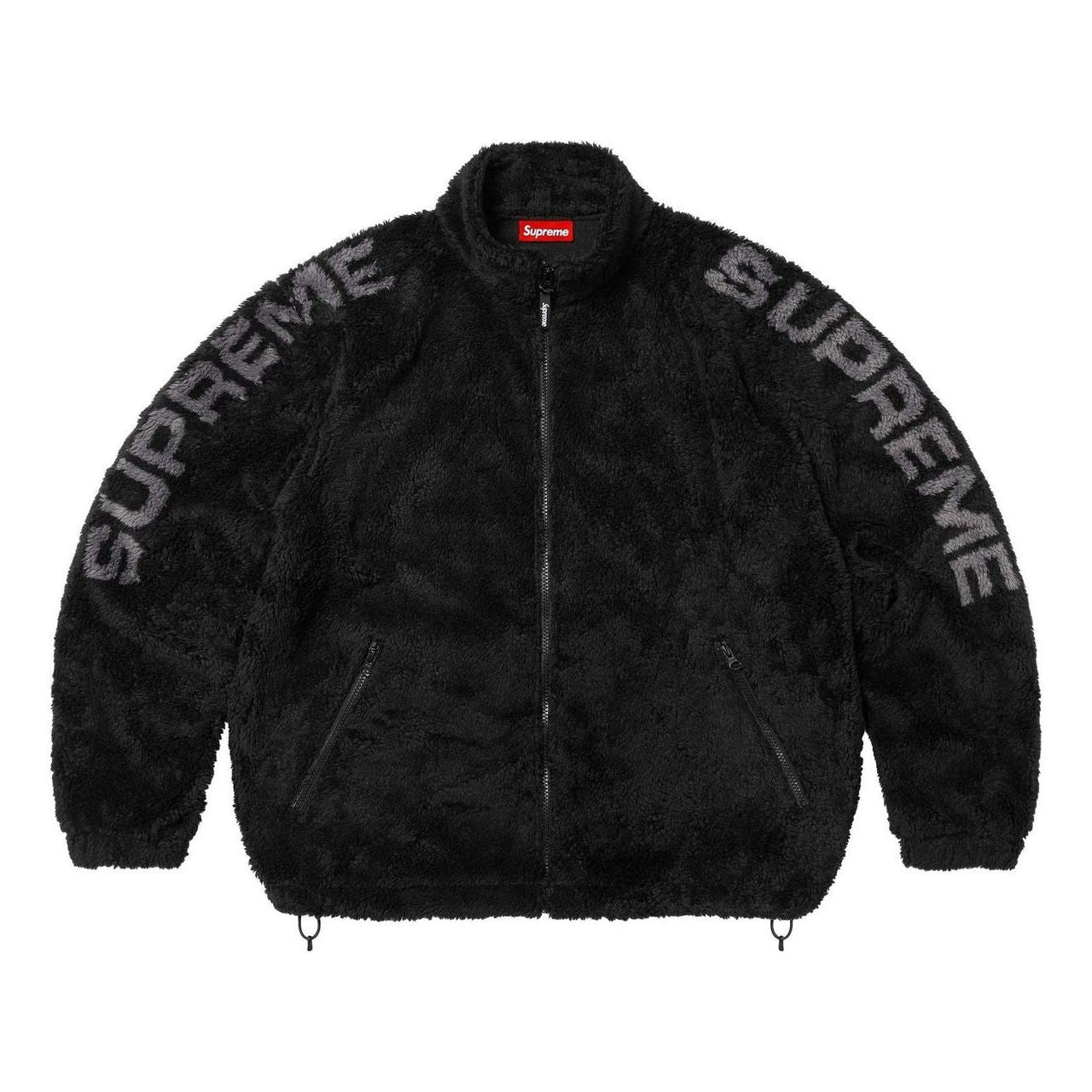 Supreme Shoulder Logo Fleece Jacket 'Black' SS25J28-BLACK