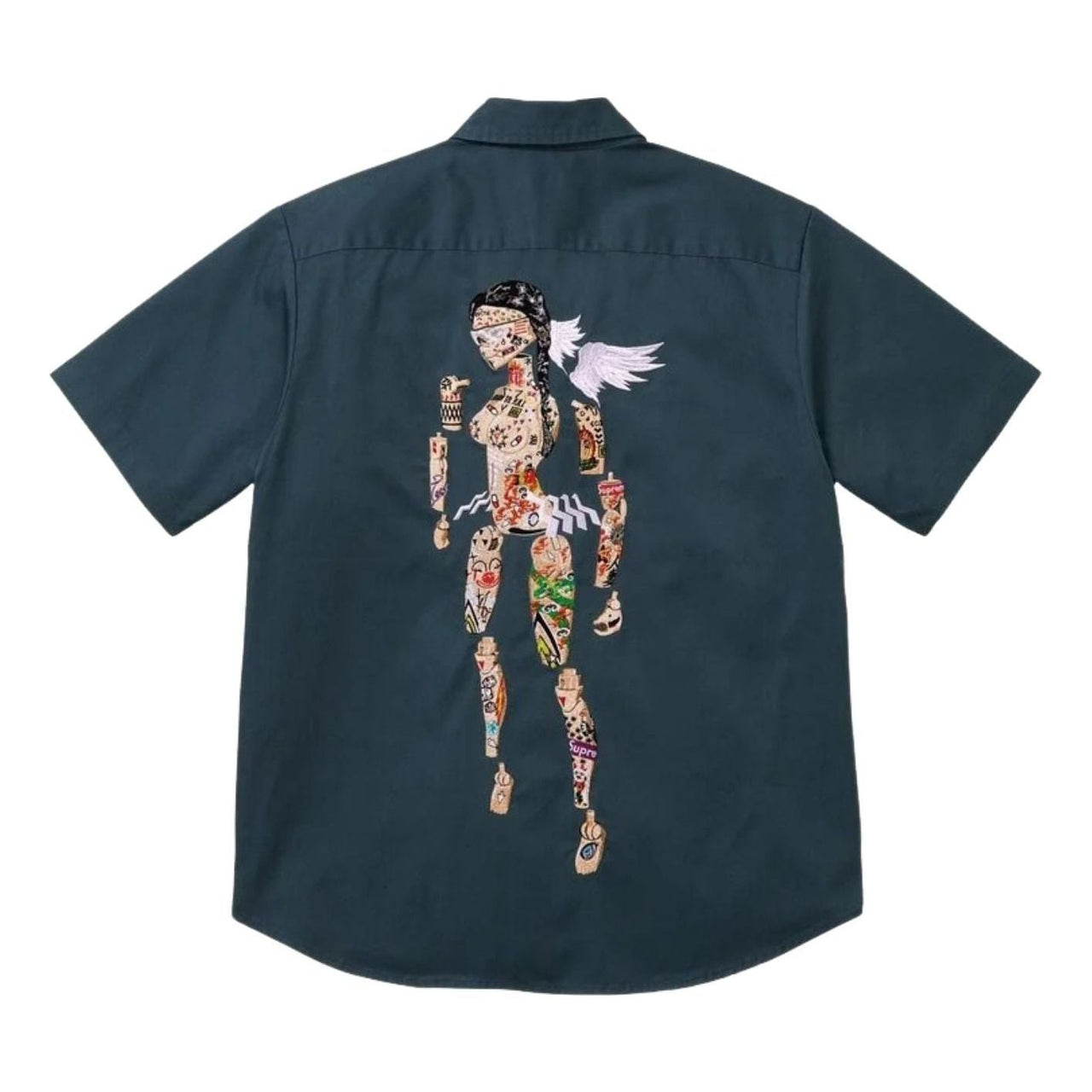 Supreme SS26 AOI Cyborg S/S Work Shirt 'Navy' SUP-SS26-305-NVY
