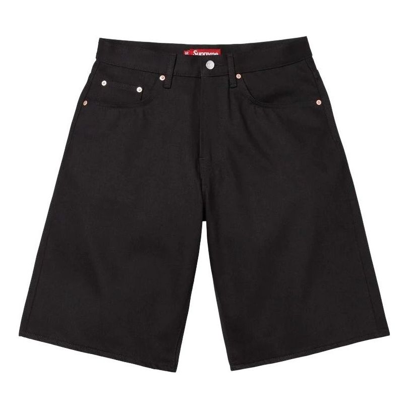 Supreme SS26 Baggy Selvedge Denim Short 'Rigid Black' SUP-SS26-218-BLK