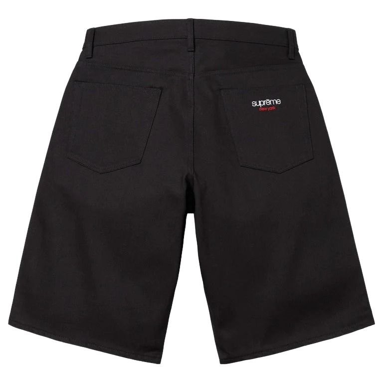 Supreme SS26 Baggy Selvedge Denim Short 'Rigid Black' SUP-SS26-218-BLK