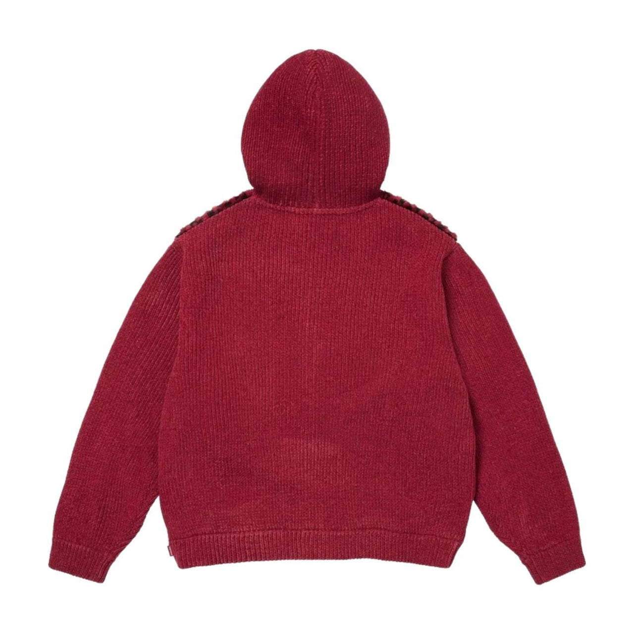 Supreme SS26 Checkerboard Faux Fur Zip Up Hooded Sweater 'Red' SUP-SS26-127-RED