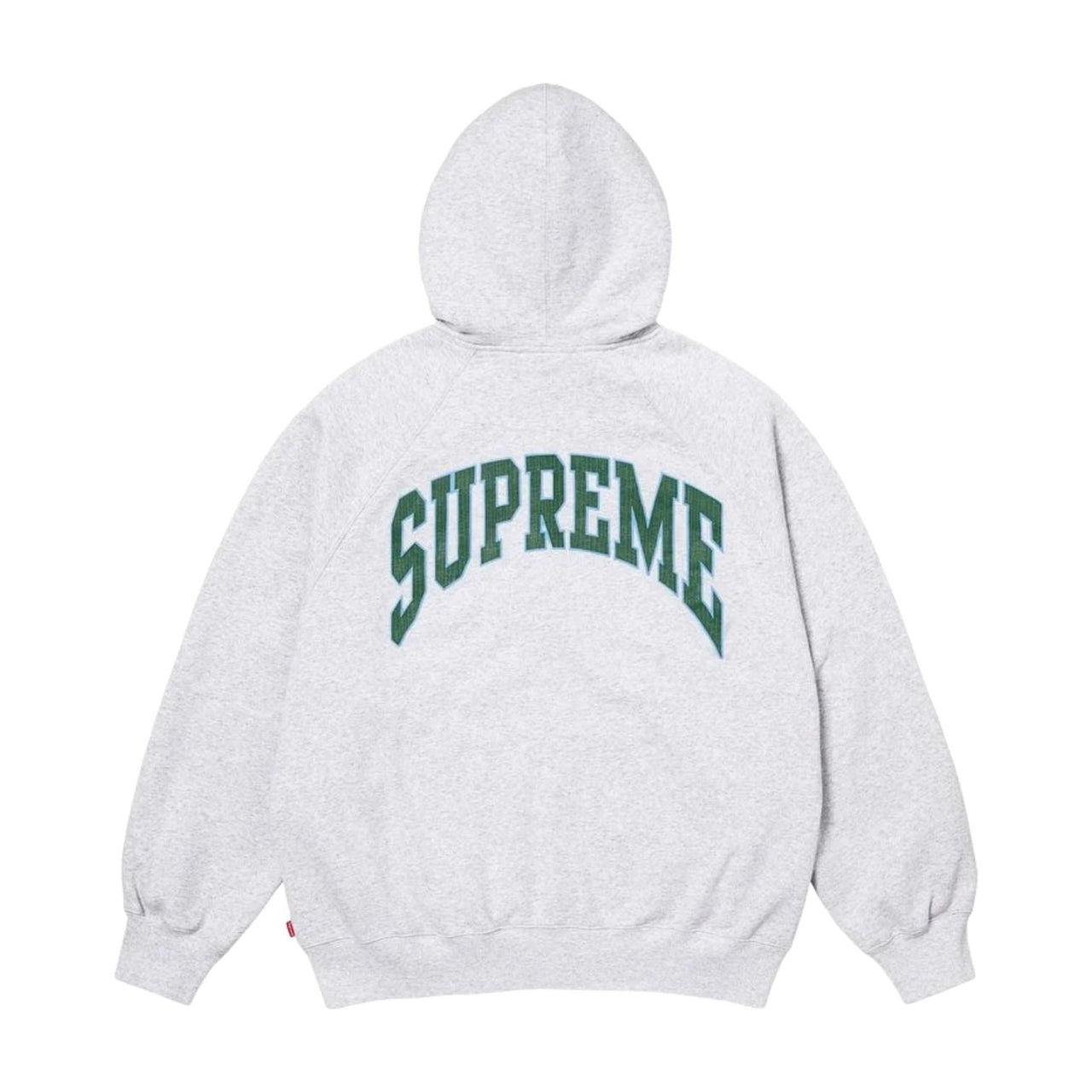 Supreme SS26 Cracked Raglan Zip Up Hooded Sweatshirt 'Ash Grey' SUP-SS26-192-GRY