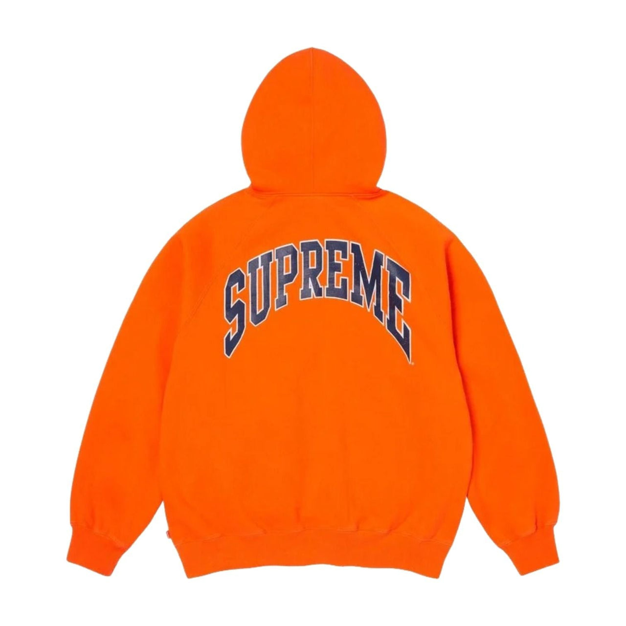 Supreme SS26 Cracked Raglan Zip Up Hooded Sweatshirt 'Dark Orange' SUP-SS26-192-ORG