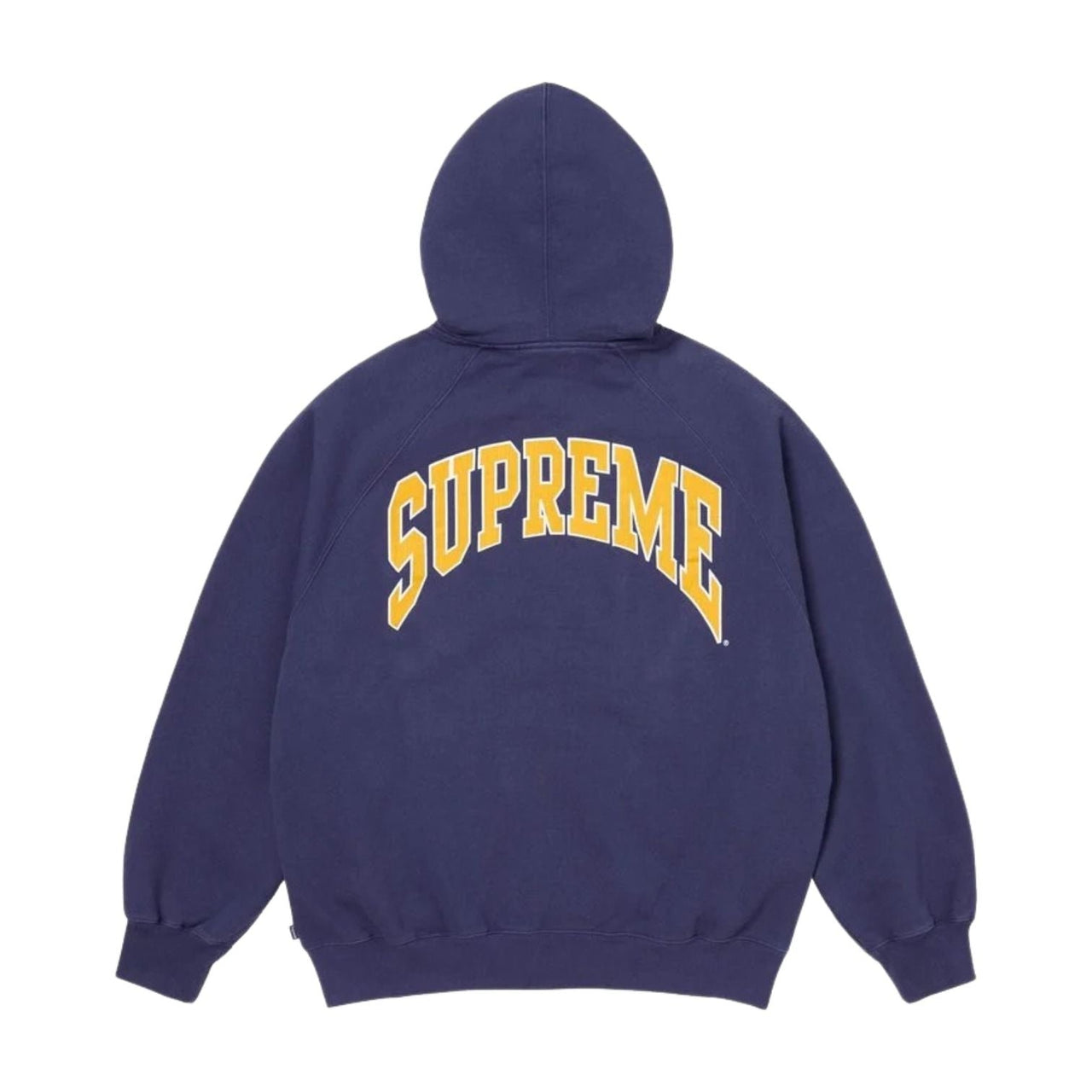 Supreme SS26 Cracked Raglan Zip Up Hooded Sweatshirt 'Washed Navy' SUP-SS26-192-NVY