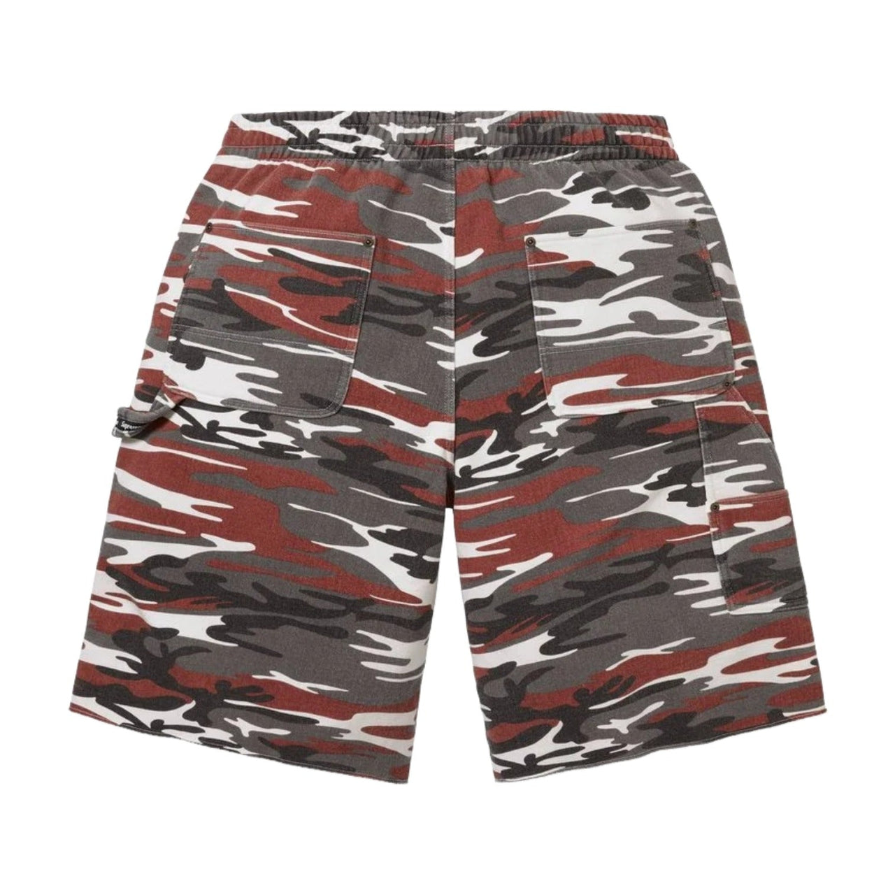 Supreme SS26 Double Knee Painter Sweatshort 'Red Camo' SUP-SS26-204-RMO