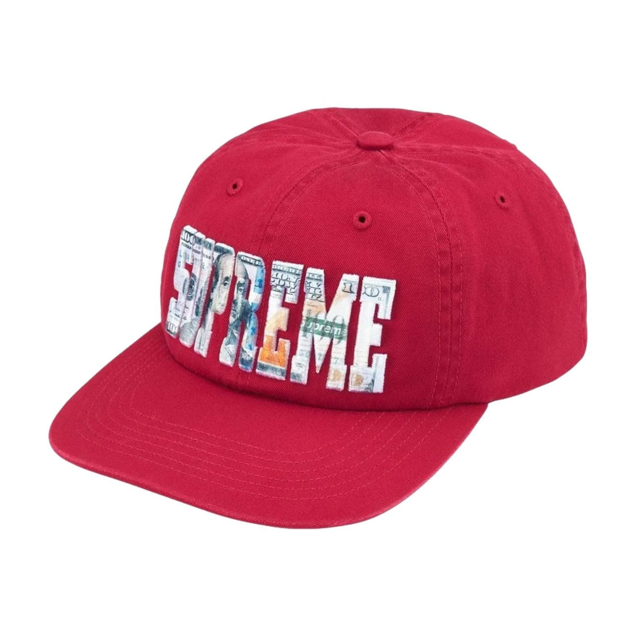 Supreme SS26 Embroidered Money Logo 6-Panel 'Red' SUP-SS26-1003-RED