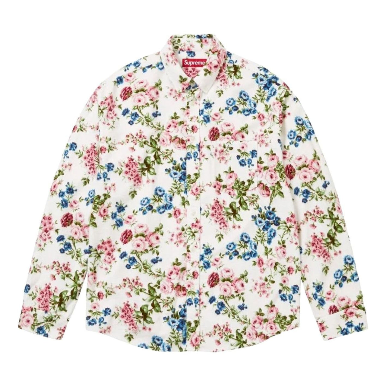 Supreme SS26 Floral Flannel Shirt 'White' SUP-SS26-292-WHT