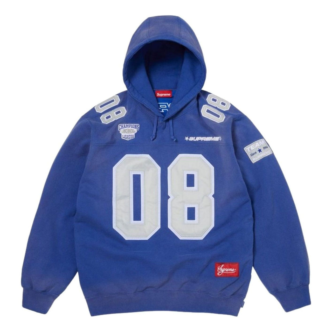 Supreme SS26 Football Jersey Hooded Sweatshirt 'Royal' SUP-SS26-349-ROY