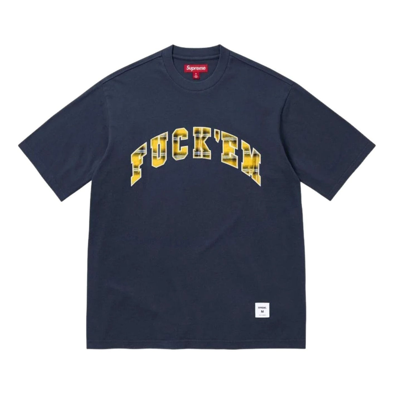 Supreme SS26 Fuck Em Plaid S/S T-Shirt 'Navy' SUP-SS26-194-NVY