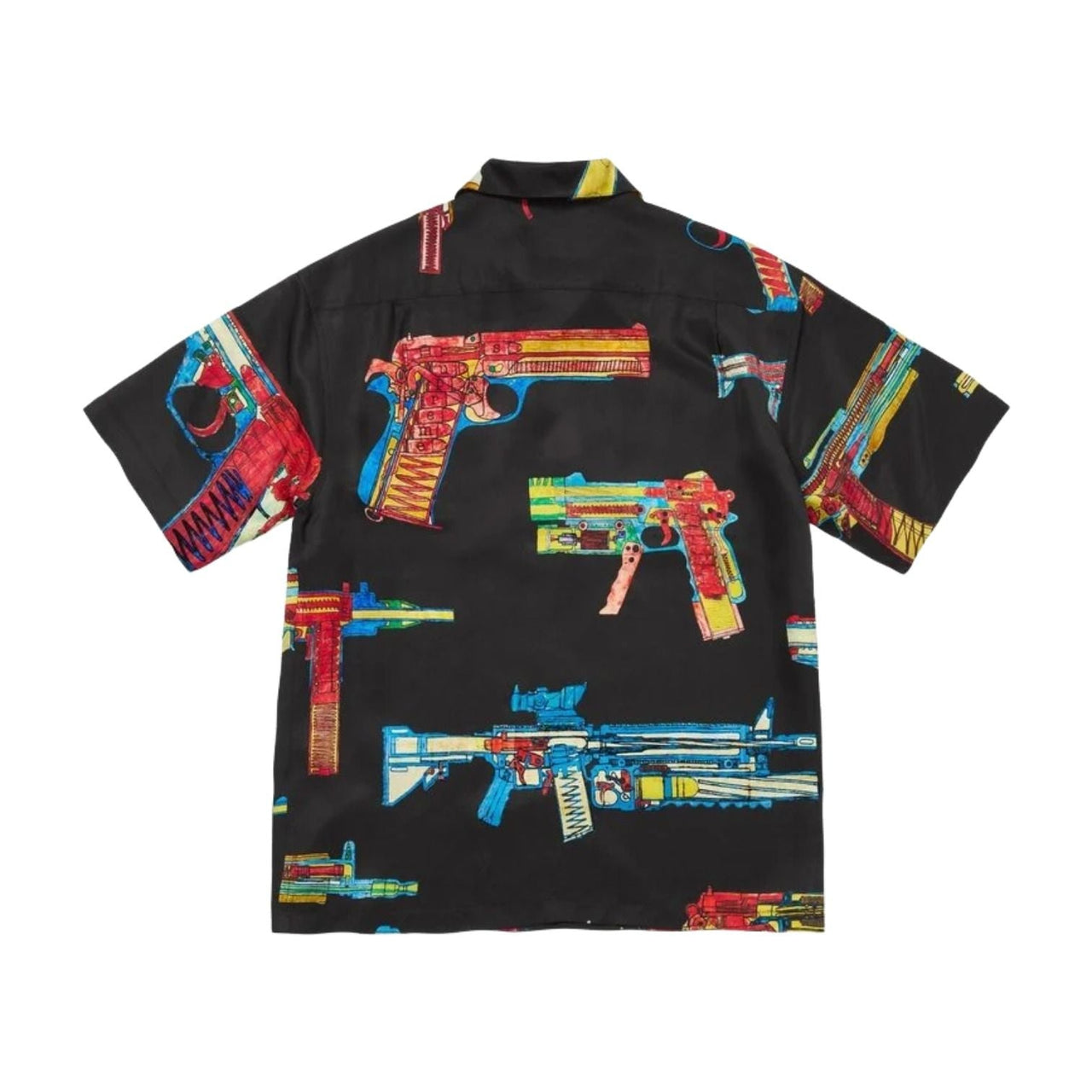 Supreme SS26 Guns Silk S/S Shirt 'Black' SUP-SS26-366-BLK