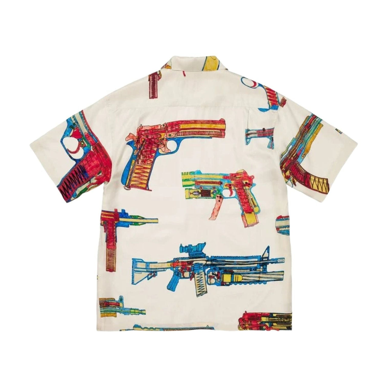 Supreme SS26 Guns Silk S/S Shirt 'White' SUP-SS26-366-WHT