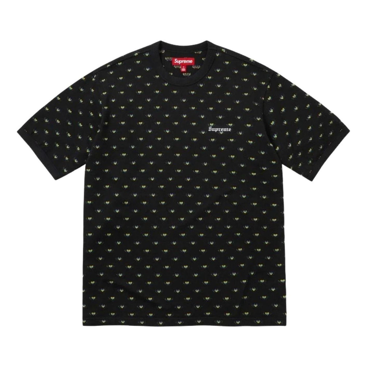Supreme SS26 Hearts Intarsia Ringer T-Shirt 'Black' SUP-SS26-197-BLK