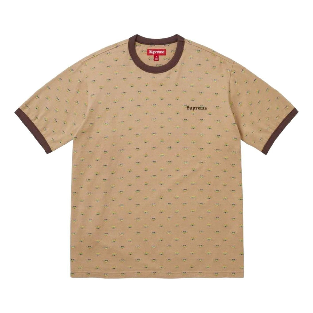 Supreme SS26 Hearts Intarsia Ringer T-Shirt 'Tan' SUP-SS26-197-TAN