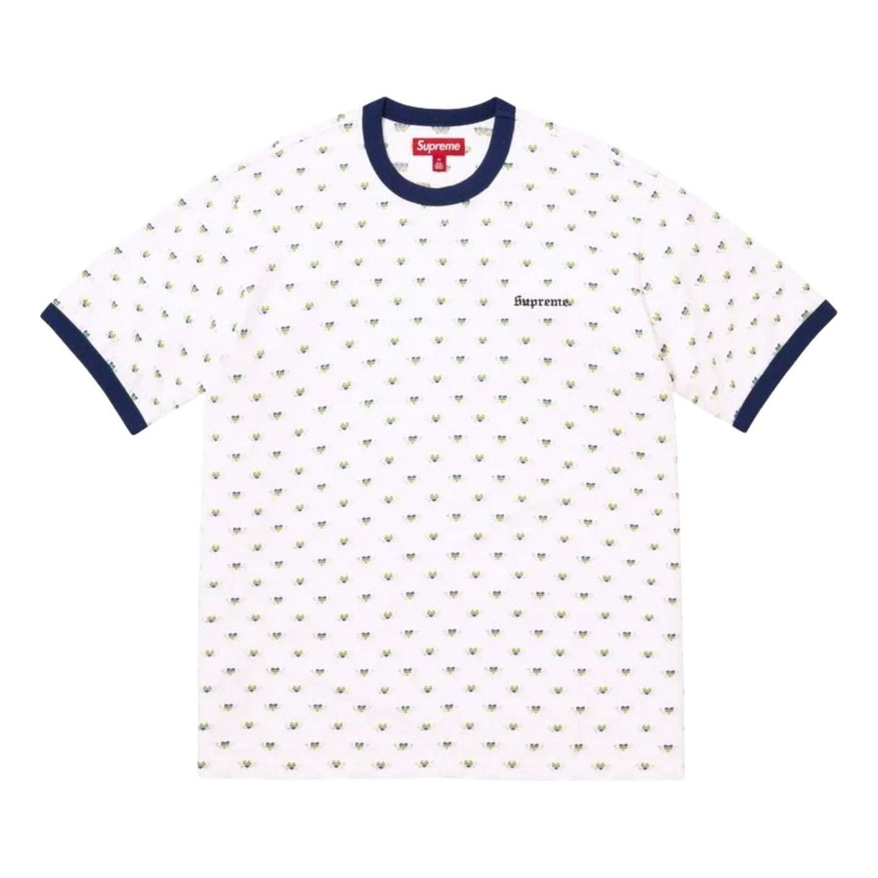 Supreme SS26 Hearts Intarsia Ringer T-Shirt 'White' SUP-SS26-197-WHT