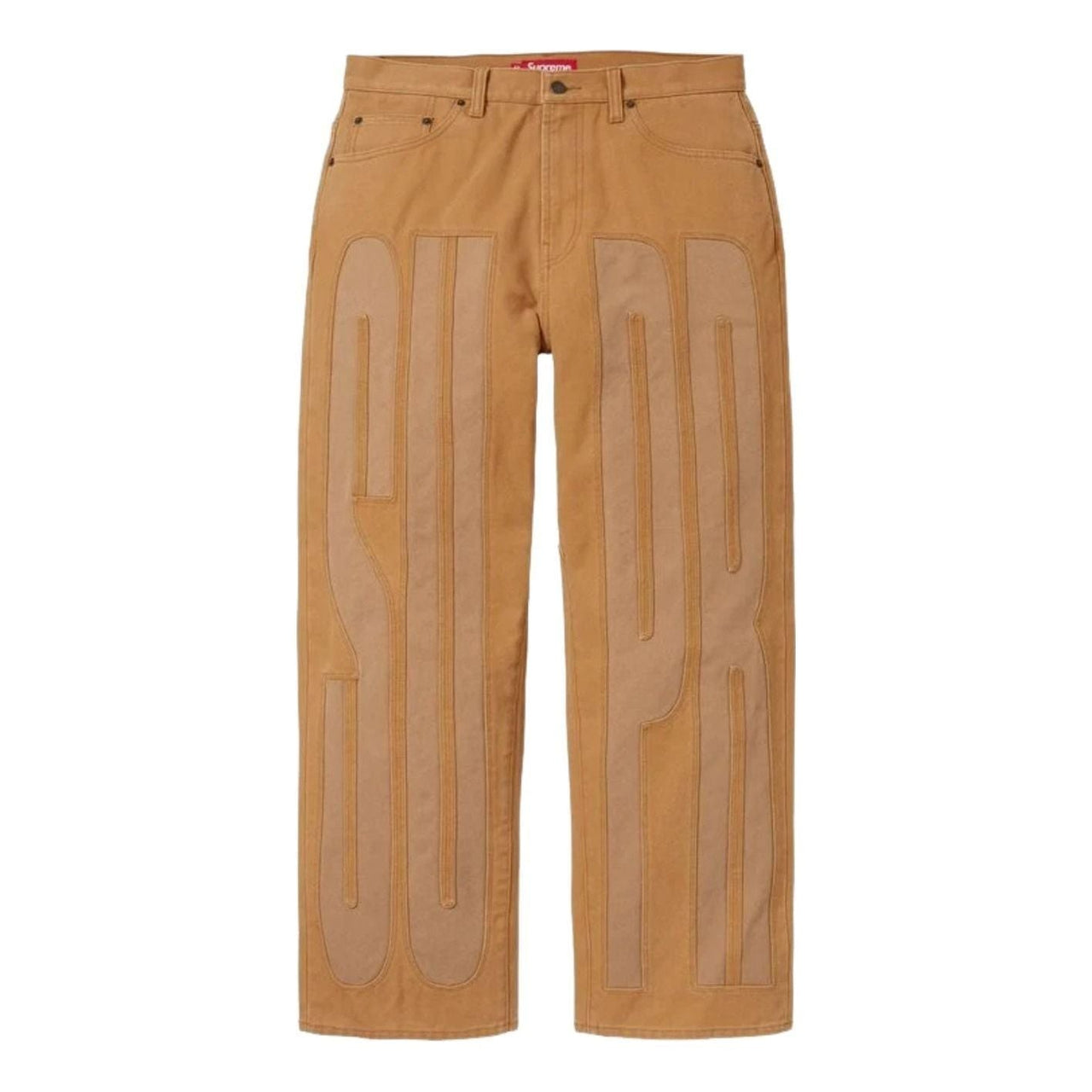 Supreme SS26 Inset Spellout Baggy Jean 'Brown' SUP-SS26-201-BRN