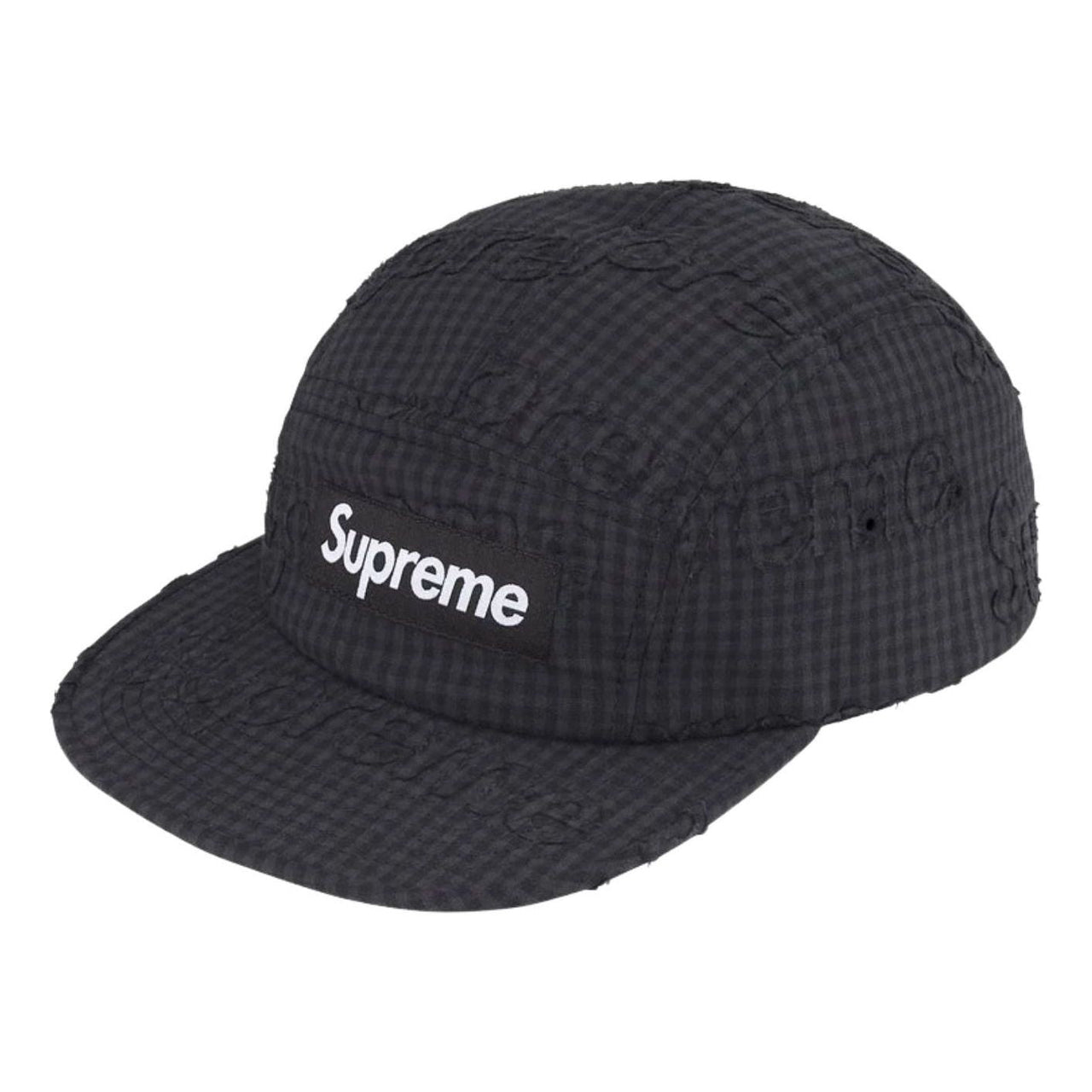 Supreme SS26 Monogram Gingham Camp Cap 'Black' SUP-SS26-1051-BLK