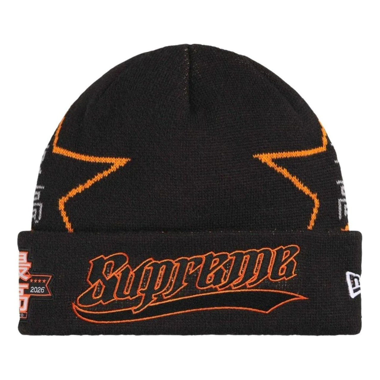 Supreme New Era SS26 Stars Beanie 'Black' SUP-SS26-1025-BLK