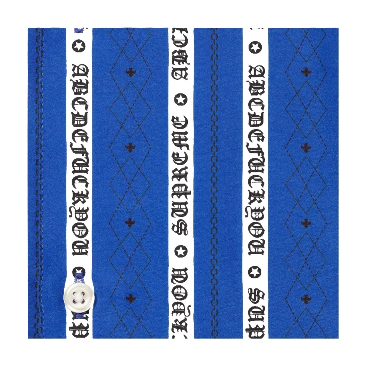 Supreme SS26 Old English Stripe Silk S/S Shirt 'Blue' SUP-SS26-299-BLU