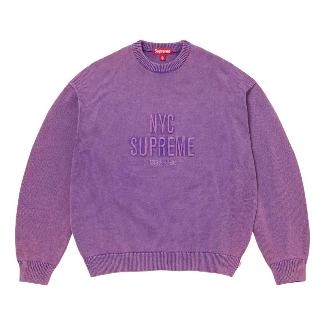 Supreme SS26 Overdyed Raised Sweater 'Purple' SUP-SS26-217-PUR