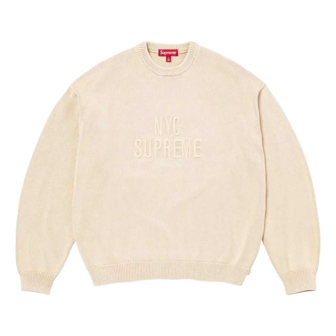 Supreme SS26 Overdyed Raised Sweater 'Stone' SUP-SS26-217-STN