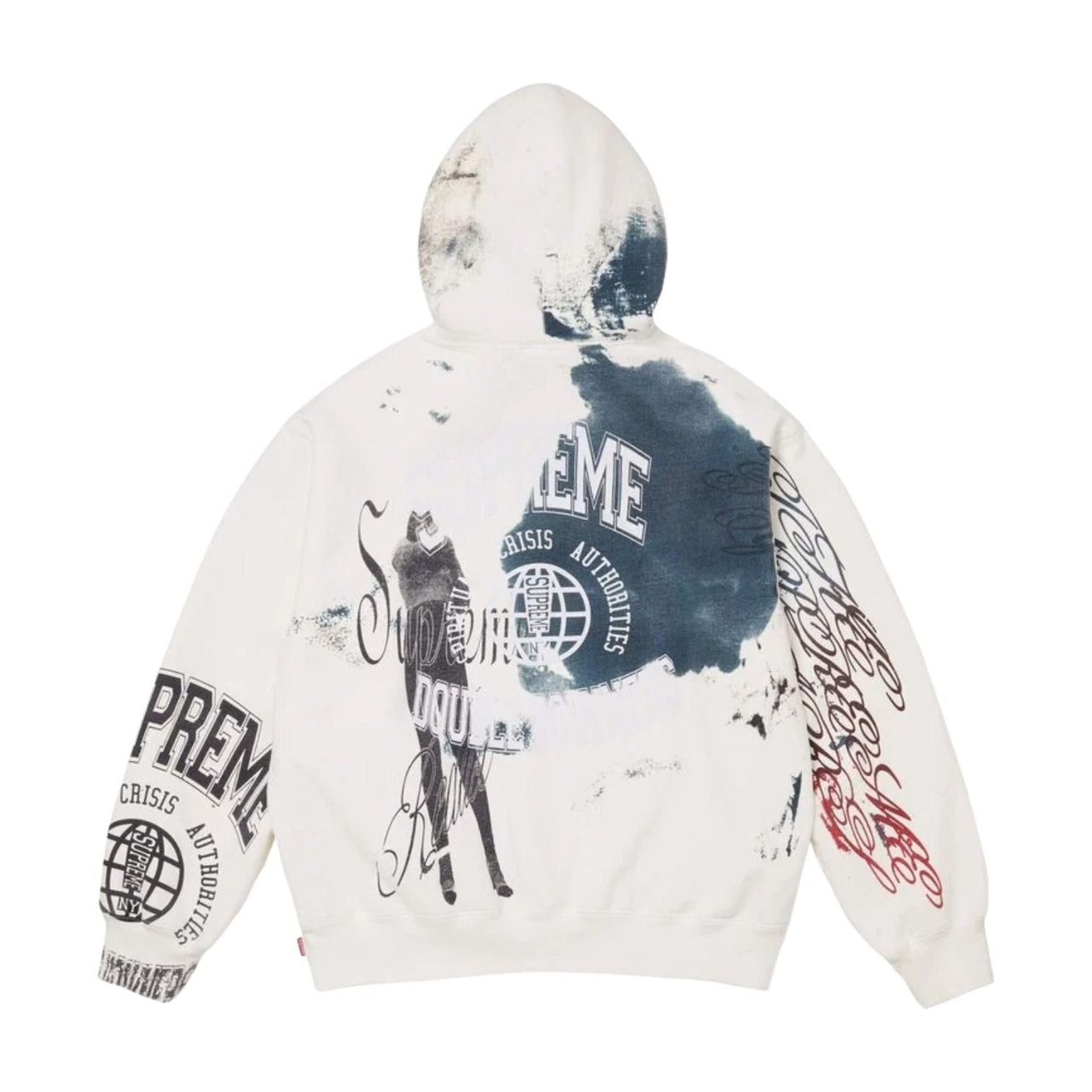 Supreme SS26 Overprint Hooded Sweatshirt 'White' SUP-SS26-363-WHT