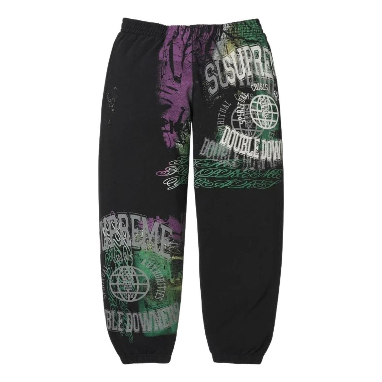 Supreme SS26 Overprint Sweatpant 'Black' SUP-SS26-368-BLK