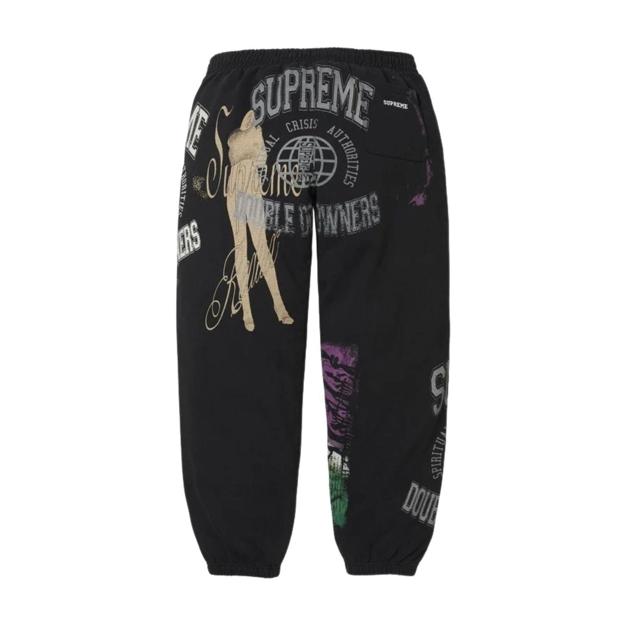 Supreme SS26 Overprint Sweatpant 'Black' SUP-SS26-368-BLK