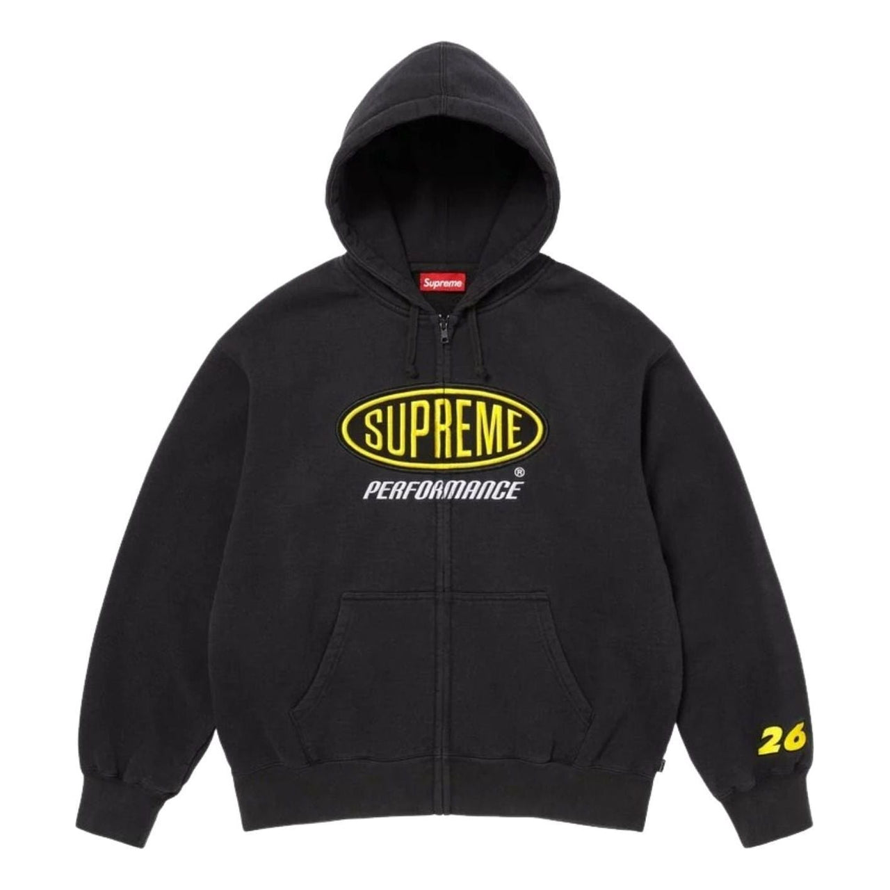 Supreme SS26 Performance Zip Up Hooded Sweatshirt 'Black' SUP-SS26-015-BLK
