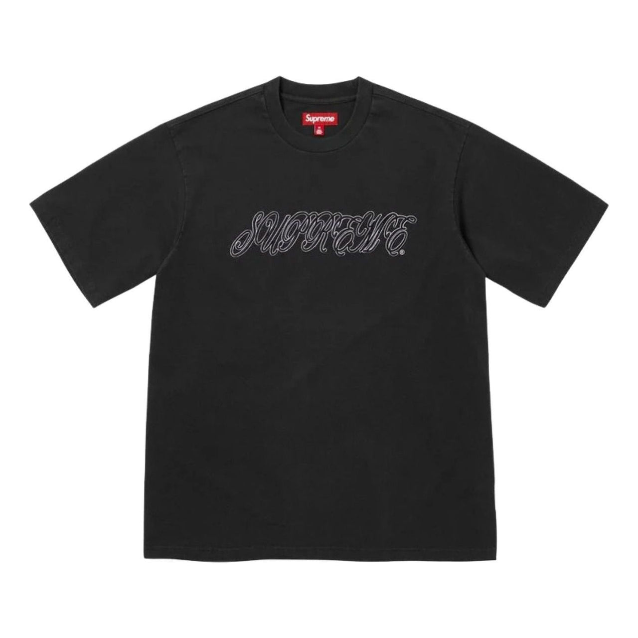 Supreme SS26 Raised Script S/S T-Shirt 'Black' SUP-SS26-180-BLK