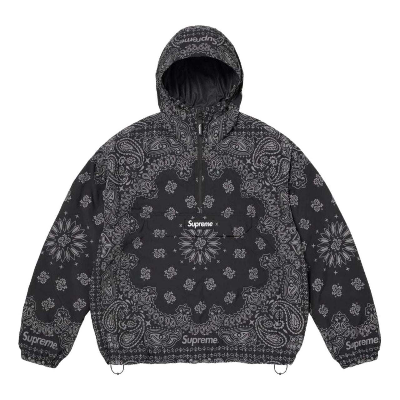 Supreme SS26 Reflective Bandana Anorak 'Black' SUP-SS26-293-BLK