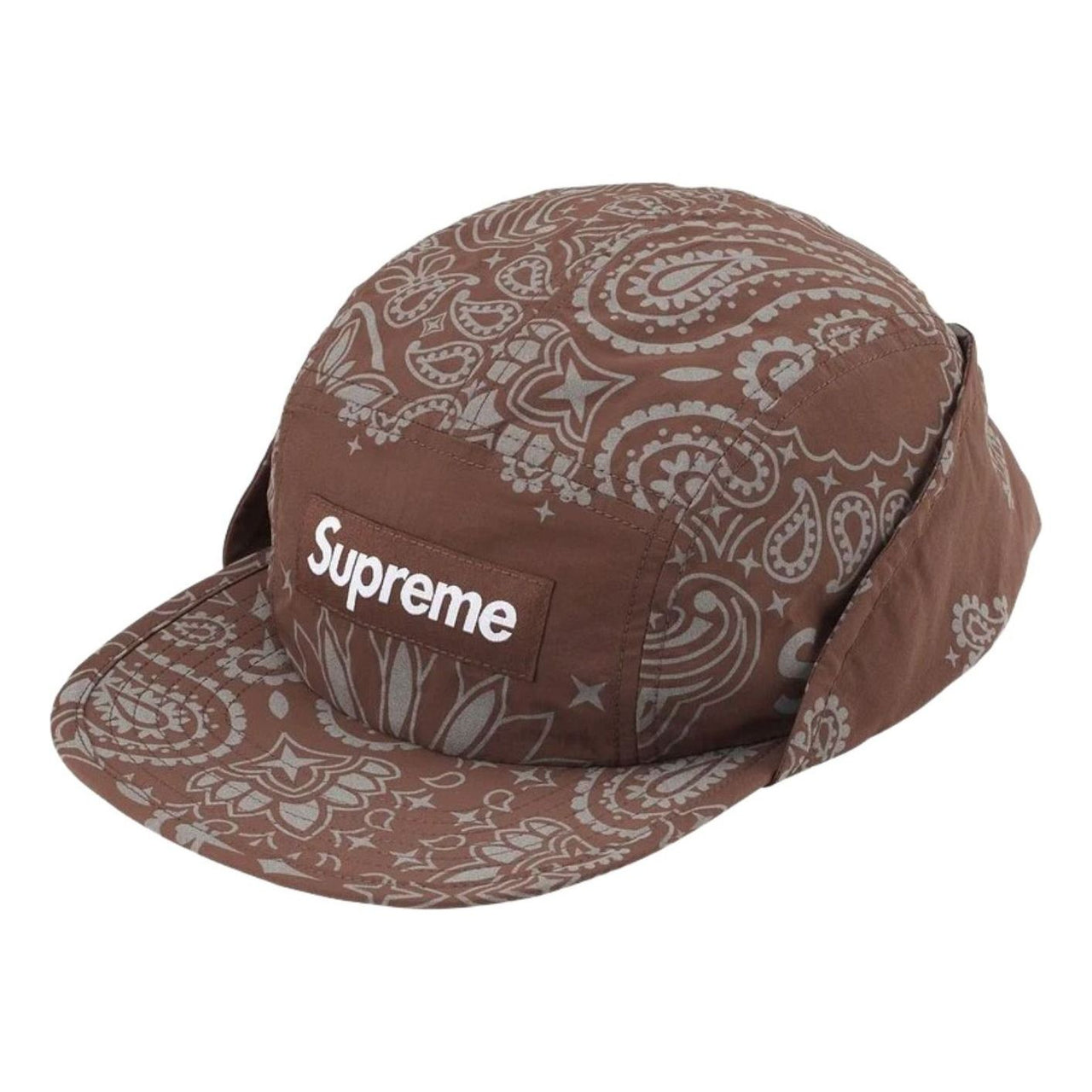 Supreme SS26 Reflective Bandana Sunshield Camp Cap 'Brown' SUP-SS26-1048-BRN