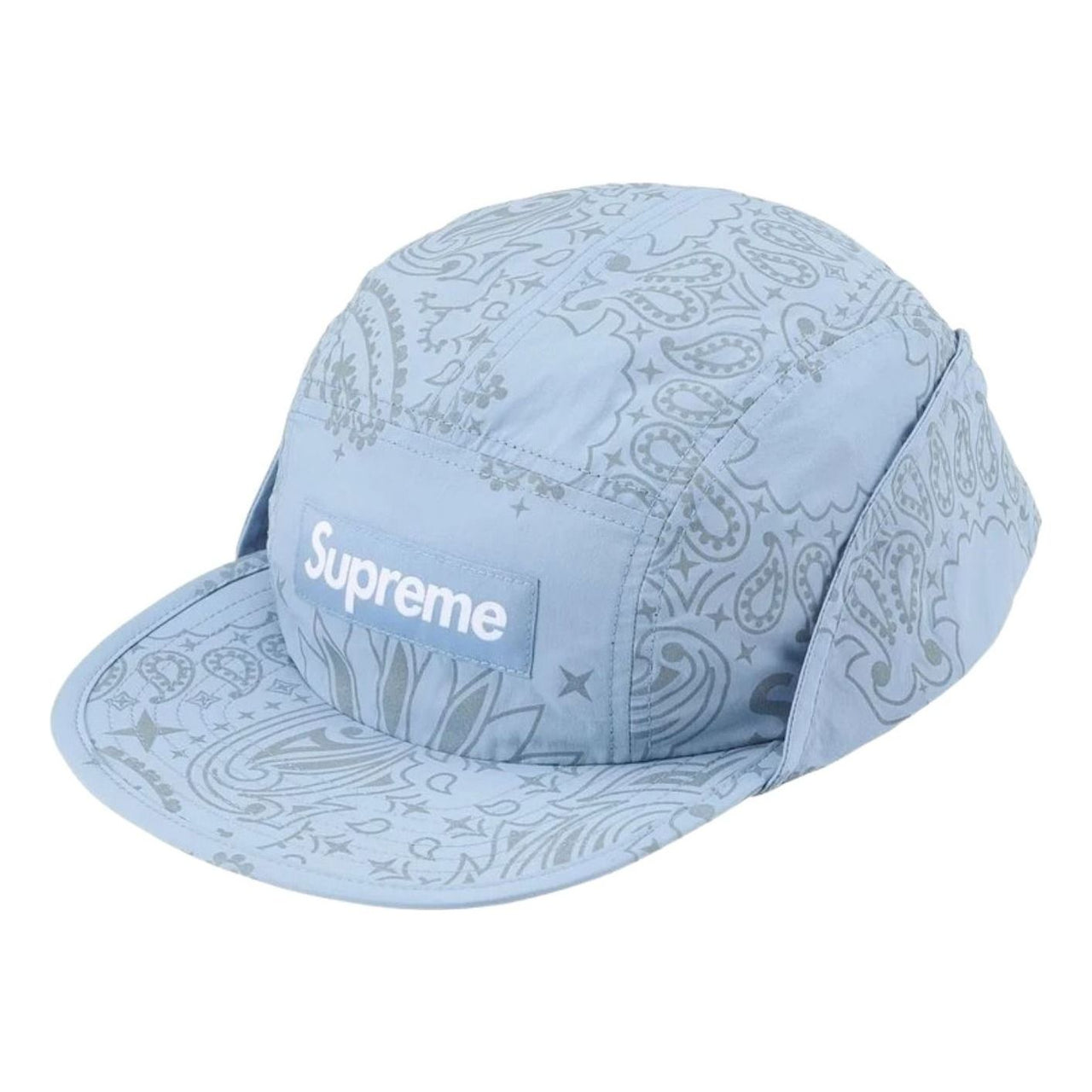 Supreme SS26 Reflective Bandana Sunshield Camp Cap 'Light Blue' SUP-SS26-1048-BLUS