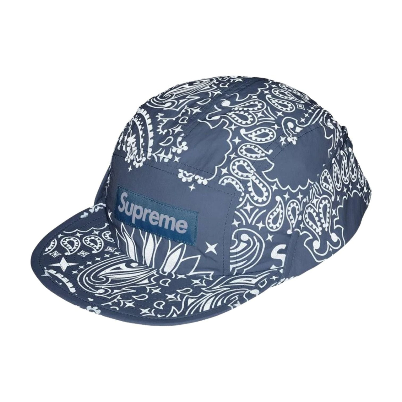 Supreme SS26 Reflective Bandana Sunshield Camp Cap 'Light Blue' SUP-SS26-1048-BLUS