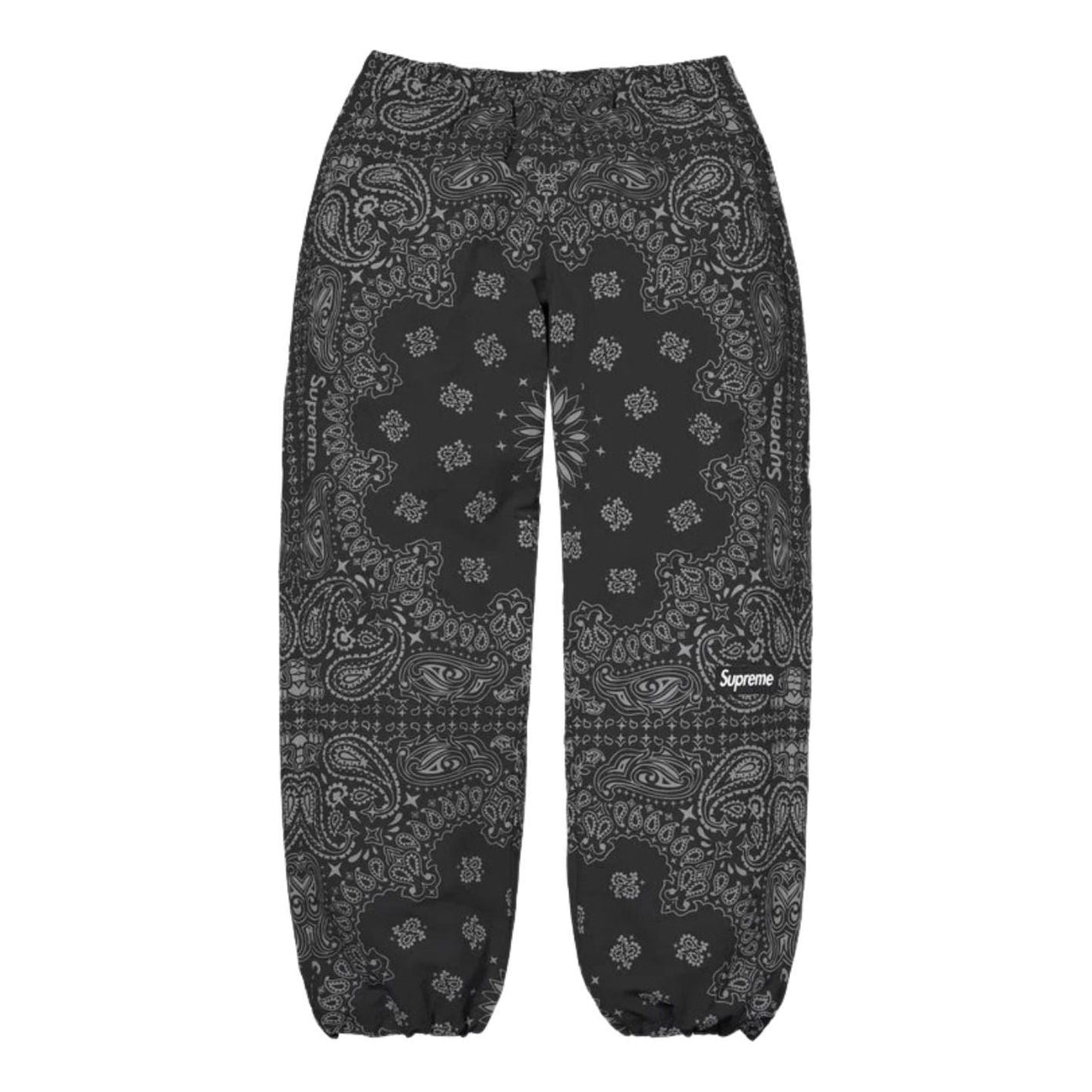 Supreme SS26 Reflective Bandana Track Pant 'Black' SUP-SS26-295-BLK