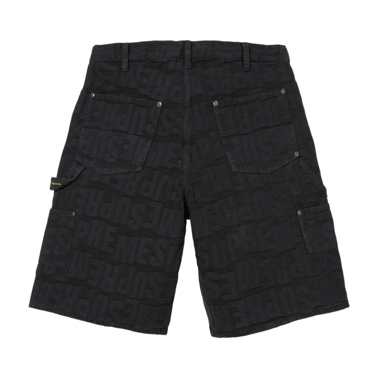Supreme SS26 Repeat Jacquard Double Knee Denim Short 'Black' SUP-SS26-265-BLK
