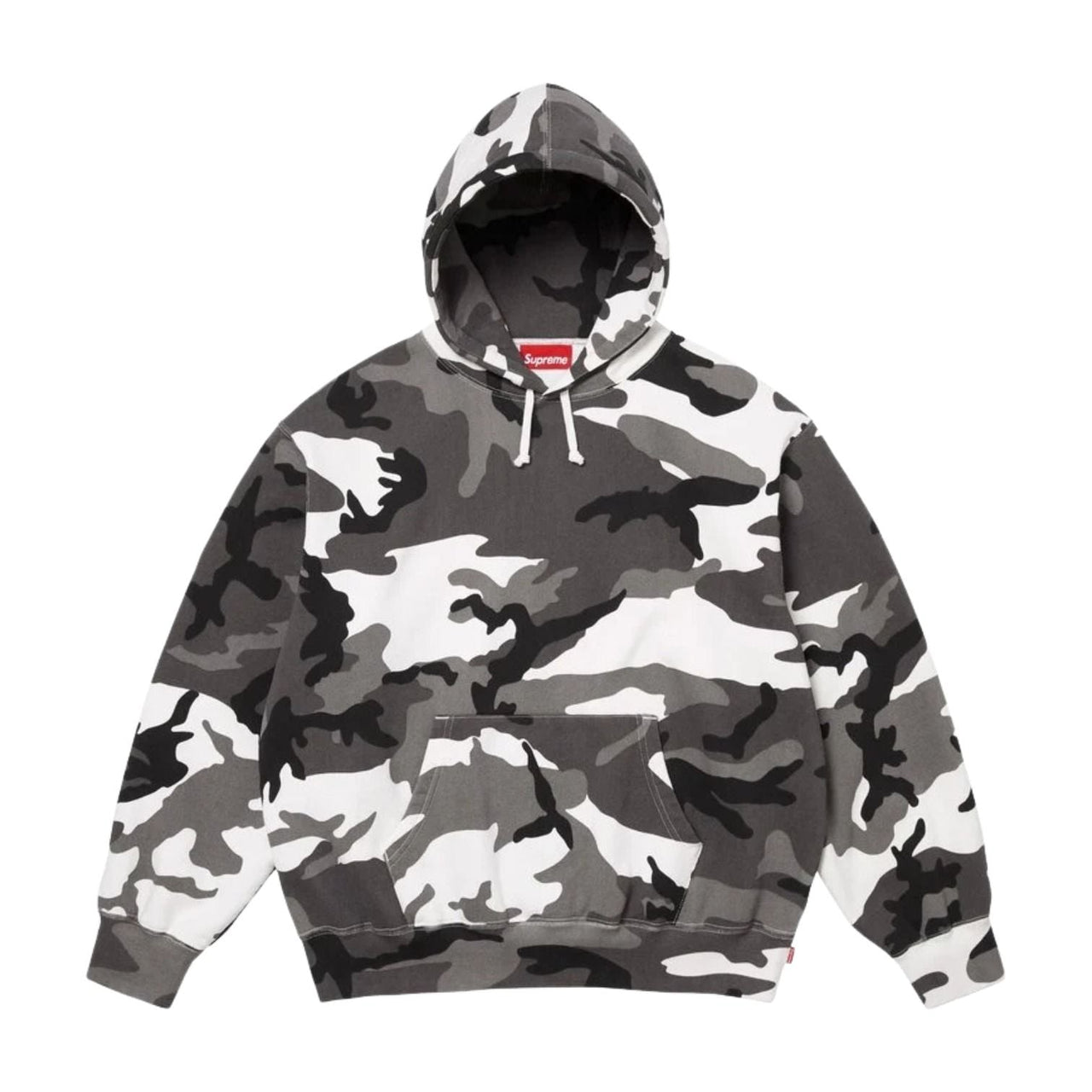 Supreme SS26 Satin Appliqué Hooded Sweatshirt 'Snow Camo' SUP-SS26-191-SAM
