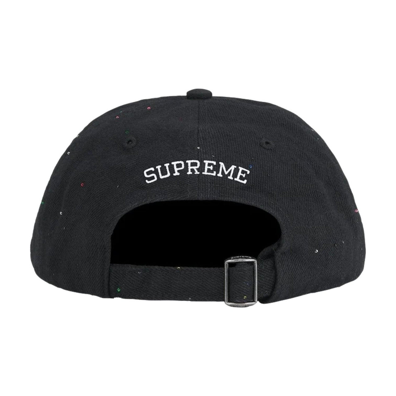Supreme SS26 Sequin Denim Classic Logo 6-Panel 'Black' SUP-SS26-1065-BLK