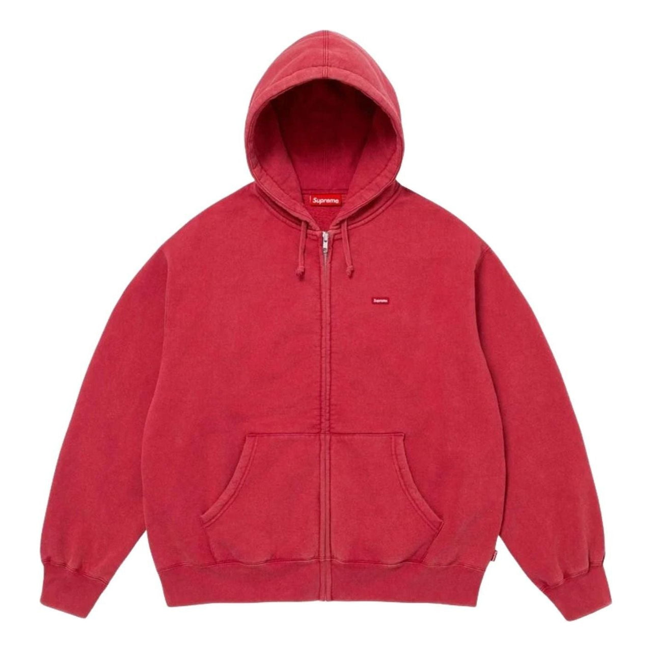 Supreme SS26 Small Box Zip Up Hooded Sweatshirt 'Dark Red' SUP-SS26-122-RED